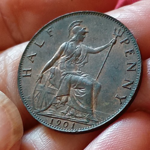 Queen victoria halfpenny - queen, 1901