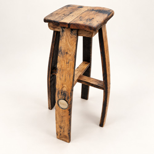 Whiskey barrel bar stool - barrel,