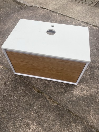 Corian topped floating - corian, vanity