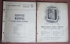 1930s EMI Vintage Radio Service Manuals HMV Model 681, Marconiphone 255M/C & 860