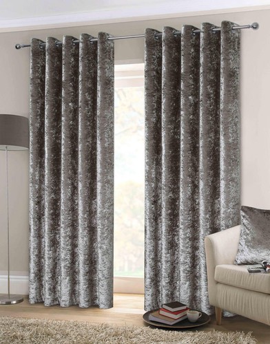 Silver grey crushed velvet - silver,