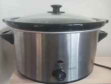 NWOB Morrison 3.5 Litre Slow Cooker, stainless steel outer, enamel inner pot