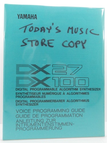 Yamaha dx27 dx100 synthesizer - yamaha,