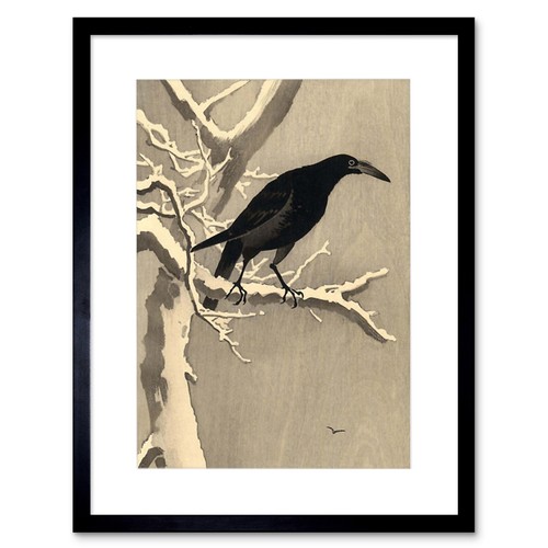 Painting japan nature crow - painting,