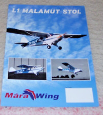 MARA WING L1 MALAMUT STOL LIGHT AIRCRAFT LEAFLET Not dated Czech Republic