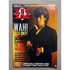 WAH! ZIG ZAG MAGAZINE OCTOBER 1984 - PETE WYLIE Cover with feature + sex pistols