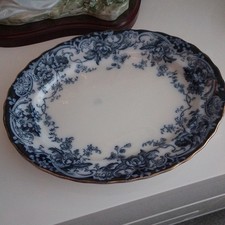 FLOW BLUE CHATSWORTH K-A CO. LATE MAYERS  PLATTER  CIRCA 1900