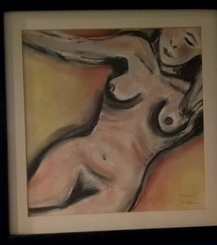 Original pastel art - pastel, nude