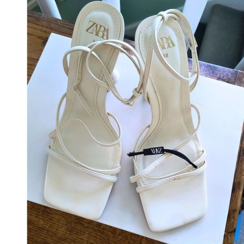 Zara off white strappy - zara, off-white