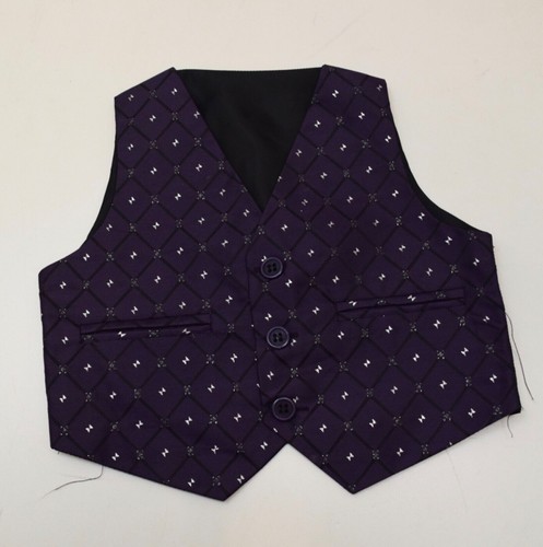 C1345 boys purple waistcoat - boys,