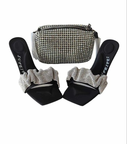 Womens diamante kitten heel - diamante,