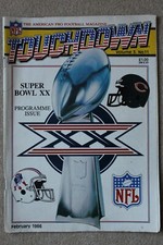 NFL TOUCHDOWN magazine, February 1986, Volume 3, number 11- Super Bowl XX