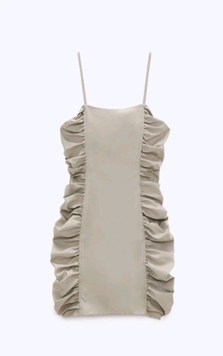Zara leather draped dress with - zara,