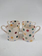 Emma Bridgewater Polka Dot Mugs x4 - 21 Years Edition Hand Decorated Collectible