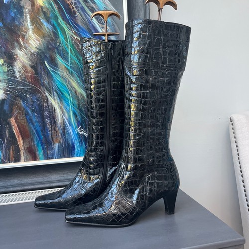 Black gabor faux gator - gabor,