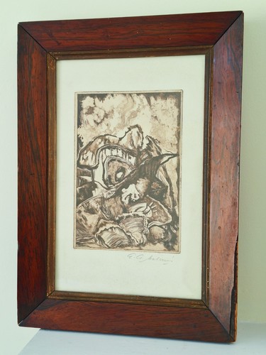 Vintage abstract lithograph - abstract,