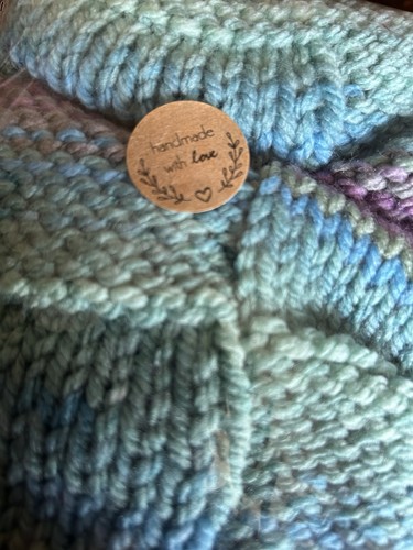 Handknitted baby blanket - baby,