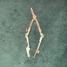 Antique Victorian Drawing Compass  5” with  adjustable Knee Joint Leg