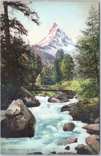 Zermatt vintage postcard - zermatt,