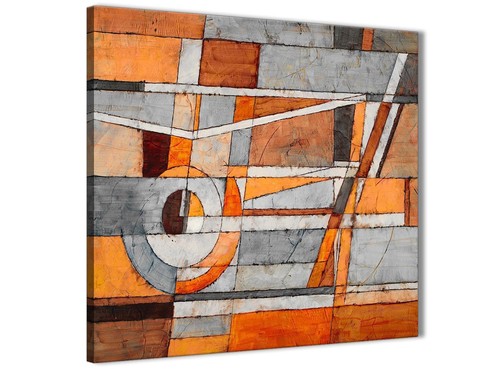 Burnt orange grey - grey, painting