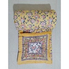Yellow Floral Cotton Quilt |