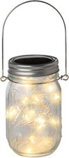 1 Pack Mason Jar Solar Lights Outdoor Hanging Solar Jam Jar Light with Lid (M7)