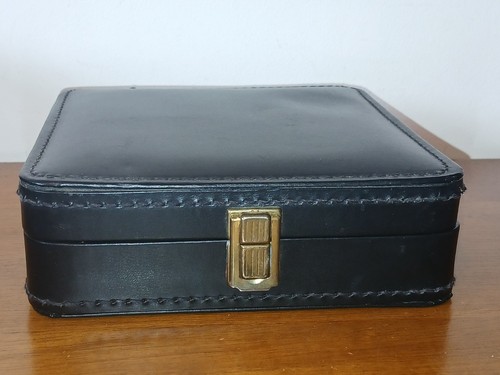 Vintage mens black leather