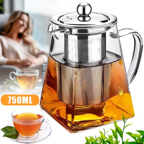 Glass teapot with infuser - glass,