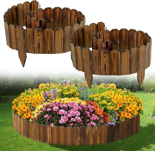 Wooden garden edging 2pcs - garden,