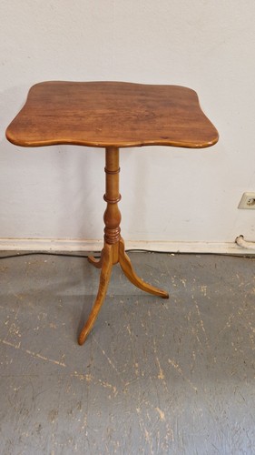 Beech side table - side,