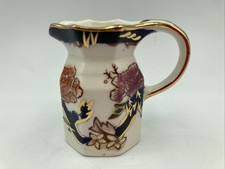 Vintage Mason's Blue Mandalay Miniature Jug 5cm H Ironstone Made in England