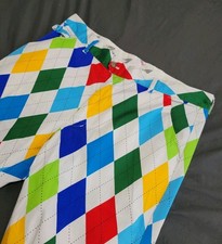 Royal & Awesome Argyle Diamond Pattern Golf Trousers 38W 32L