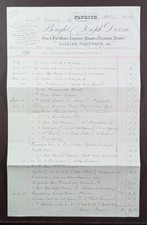 1889 Joseph Dixon Gas & Hot Water Engineer Plumber Decorator Penrith Invoice