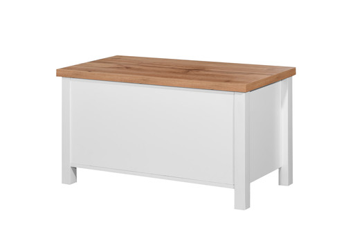 Large white blanket box - white,