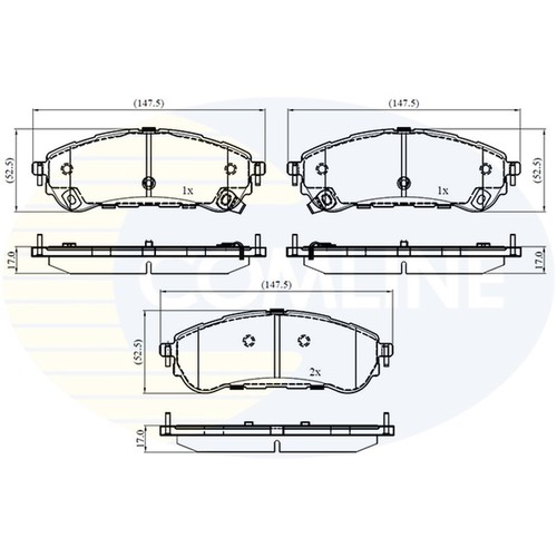 Brake pads set - set, for