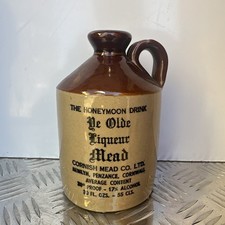 The Honeymoon Drink CORNWALL-YE OLDE LIQUEUR MEAD-STONE JAR-DECANTER