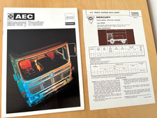 AEC  LORRY /TRUCK  BROCHURE + SPEC SHEET - MERCURY TRACTOR MODELS - 1968