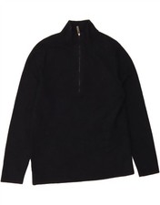 COS Mens Zip Neck Jumper Sweater Small Navy Blue Wool AT05