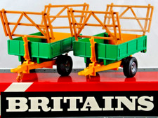 1980 Nr.MINT 1:32 Britains Farm 9565 GREEN TIPPING TRAILER Removable STRAW RACKS