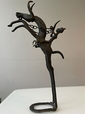 African bronze horse rider statue antique