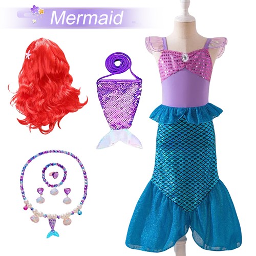 Girls mermaid princess costume - princess,