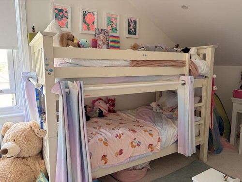 Cream bunkbeds custom white - cream,