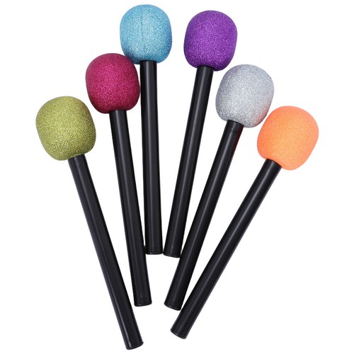 6pcs fake microphone plastic - 6pcs,