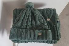 Vivienne Westwood Chunky Cable Knit Long Scarf and Bobble Hat Set