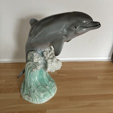 C Martinu Of Spain Hand Made Porcelain Dolphin Figure Figurine Ornament