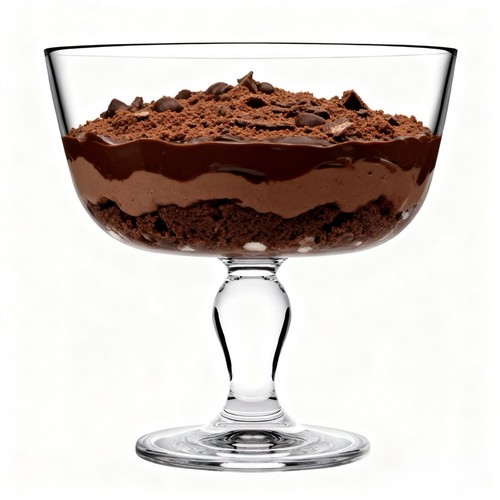 Footed glass trifle bowl - glass,