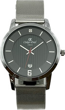 Oskar Emil Jupiter Classic Slimline Quality Watch Silver Stainless Steel Mesh