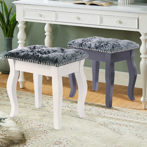 Wood dressing table stool - wood,
