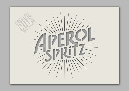 Aperol spritz stencil - aperol,