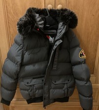 Grey Zavetti Canada Deratti Parka coat Jacket Fur Hood Men's Size Medium New no.